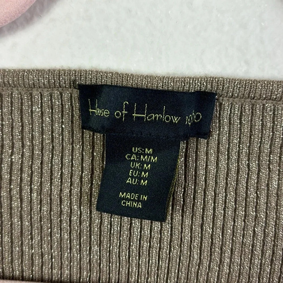 House of Harlow 1960 Metallic Long Sleeve Blouse size Medium - Picture 4 of 9